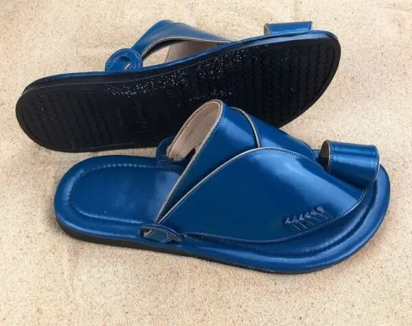 Mens Navy Vegan Leather Sandals near me in pakistan